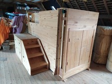 Lit surélevé/mezzanine + cabane/armoire : 2 en 1