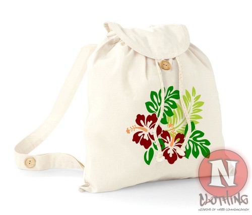 Hibiscus fleurs sac dos - hibiscus,