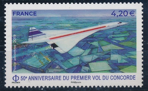 Timbre france concorde - timbre, 83**
