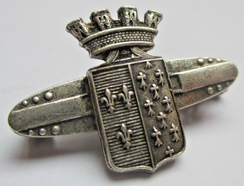 Ancienne broche blason hermine