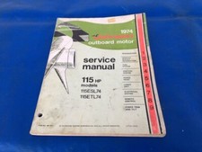 Manuel d'atelier de service Evinrude Johnson 40 cv 1974 imprimé hors-bord usine OEM 