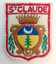 Écusson ancien SAINT CLAUDE Jura France - en feutrine brodée