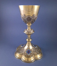 Calice en vermeil et émail