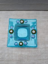 Coupelle Verre Murano Millefiori Bleu