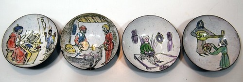 Coupelles émail sur cuivre - coupelles,