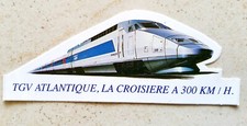  TGV Atlantique SNCF autocollant publicitaire ancien sticker TRAIN 1989 rail 