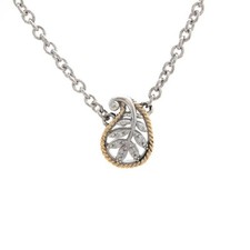 Andrea Candela 18k Or & Argent Diamant Vintage Style Câble Pendentif ACP299/04