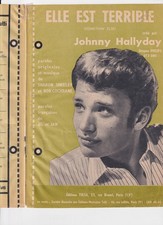 JOHNNY HALLYDAY (1962) PARTITION ELLE EST TERRIBLE COCHRAN SHEELEY JIL JAN 1959