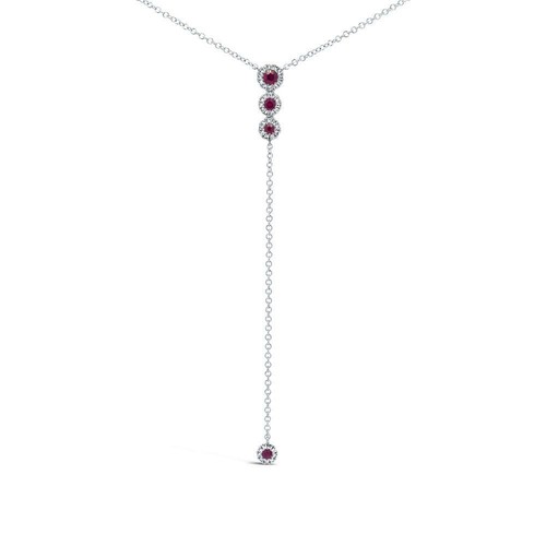 Rubis diamant sautoir - rubis,