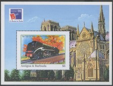 Antigua & Barbuda 1999 MNH** PHILEXFRANCE '99/Steam Locomotive/232-U1/4 Cylinde