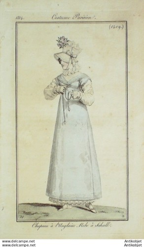 Gravure mode costume parisien - gravure,