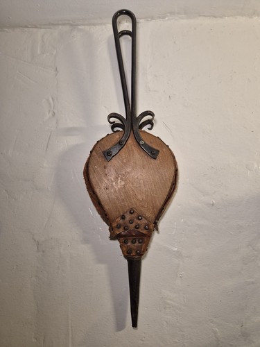 Soufflet vintage bois cuir - soufflet, et