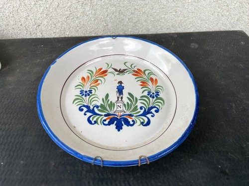 Assiette ancienne faïence - ancienne, en