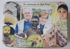 BOX BOITE A SUCRE PUBLICITAIRE PAUL DEQUIDT TORREFACTEUR DE CAFE VIDE EN TÔLE