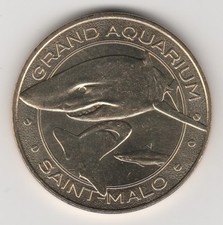 A 2012 TOKEN MEDAILLE MONNAIE DE PARIS -- 35 400 N°3 AQUARIUM SAINT-MALO REQUINS