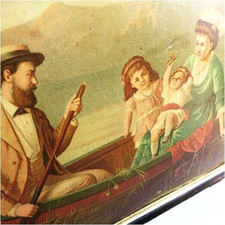 CHROMO LITHOGRAPHIE ROMANTIQUE NAPOLEON III @ SHIPPING WORLDWIDE - Tableau