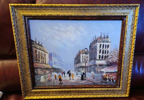Huile sur toile paris - paris, cadre