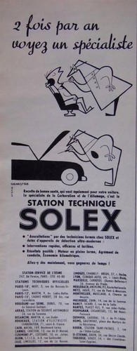 Publicité 1961 carburateur - publicitÉ,