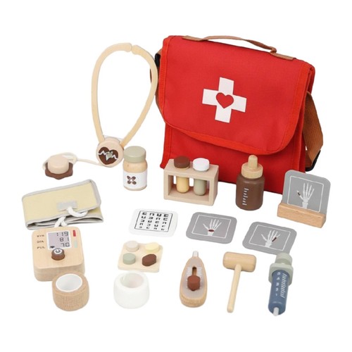 Sac médecin jouet bois kit - sac,