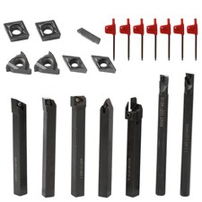 Outils de tour pour métal 21PCS Tour Outil de Tournage en Métal dur Inserts T...