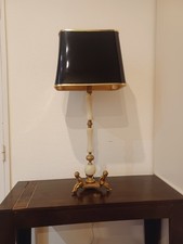 Lampe Colonne Bronze Onyx Chérubins Arts Déco Vintage