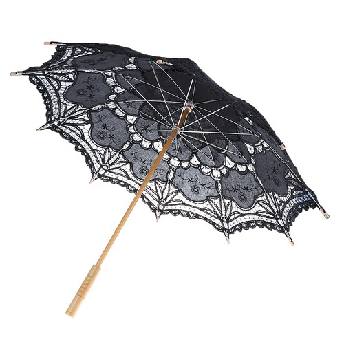 Parapluie dentelle noire - parapluie,