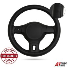 Couvre Volant Voiture Simili Cuir Noir Qualité Perforé Respirant 15 " 38Cm