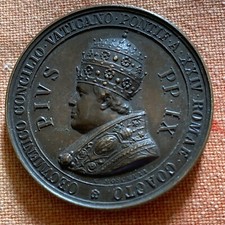 MEDAILLE - VATICAN - PIE IX - 1869 - LES APOTRES - PREMIER CONCILE OECUMENIQUE -