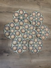 Lot 7 Assiettes À Coquillages /Huitres DIGOIN SARREGUEMINES