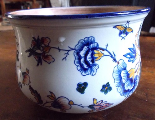 Ancien cache pot faience - pot,