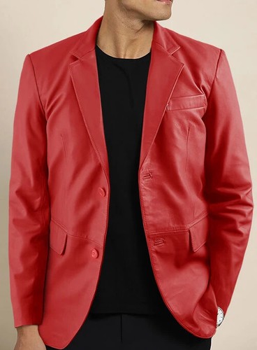 Blazer cuir rouge pour - cuir,