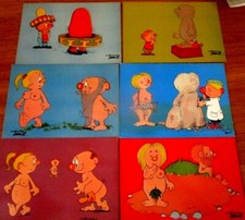 Lot de 6 cartes postales couleur ""coquines ""de JMR  " non écrites
