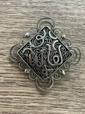 Ancienne broche en argent massif filigrane kabyle berbere ethnique ??