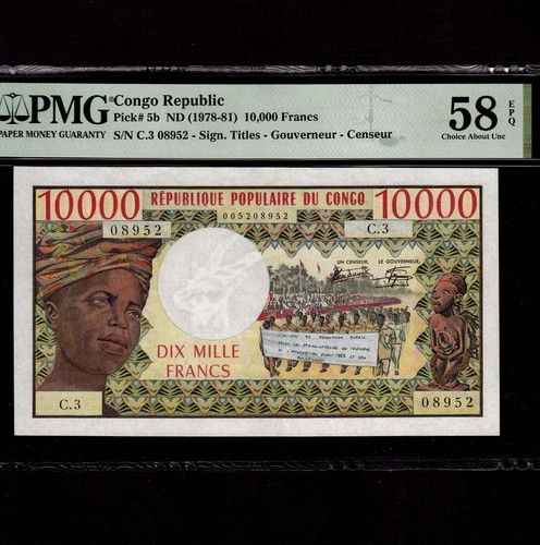 Congo republic 000 francs - 10,000,