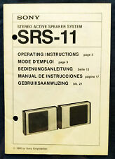 SONY SRS-11 Enceintes Stereo