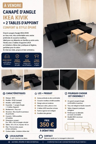 Ikea kivik canapé angle - kivik,