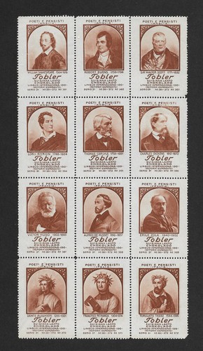 Poster stamps poets writers - stamps,