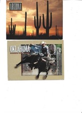 2 CARTES  POSTALES  USA ARIZONA OKLAHOMA