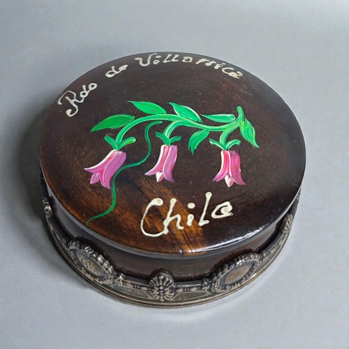 Boîte bois ancienne argent