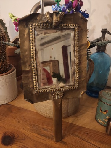 Miroir main ancien en - miroir,