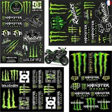 Taiyyi Lot de 4 autocollants Monster Energy pour casque de moto cool ?