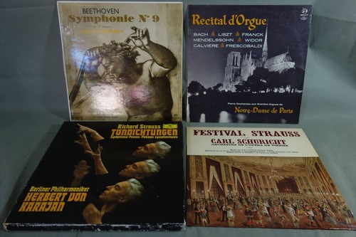 Lot disques vinyles - 8, strauss