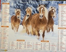 ALMANACH  du FACTEUR – calendrier 2026 –illustration « Chevaux »