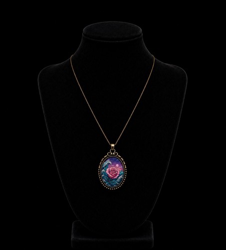 Collier plaqué rose des - or,