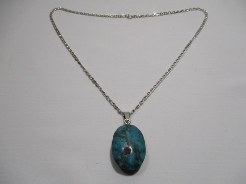 Pendentif pierre turquoise - pendentif,