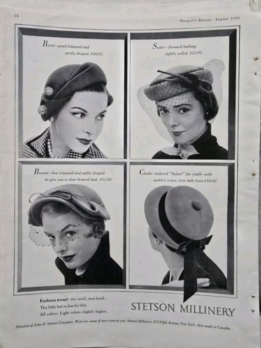 1950 womens stetson beret - 1950,