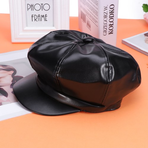 Béret cuir vintage - cuir,