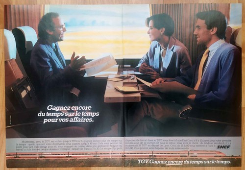 Publicité papier sncf tgv - publicité,