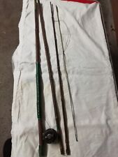 Canne ancienne + moulinet de collection 4 brins de 3.80 m