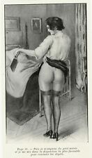 1909 G. TOPFER fouet spanking fessée curiosa erotica gravure ancienne eros bdsm